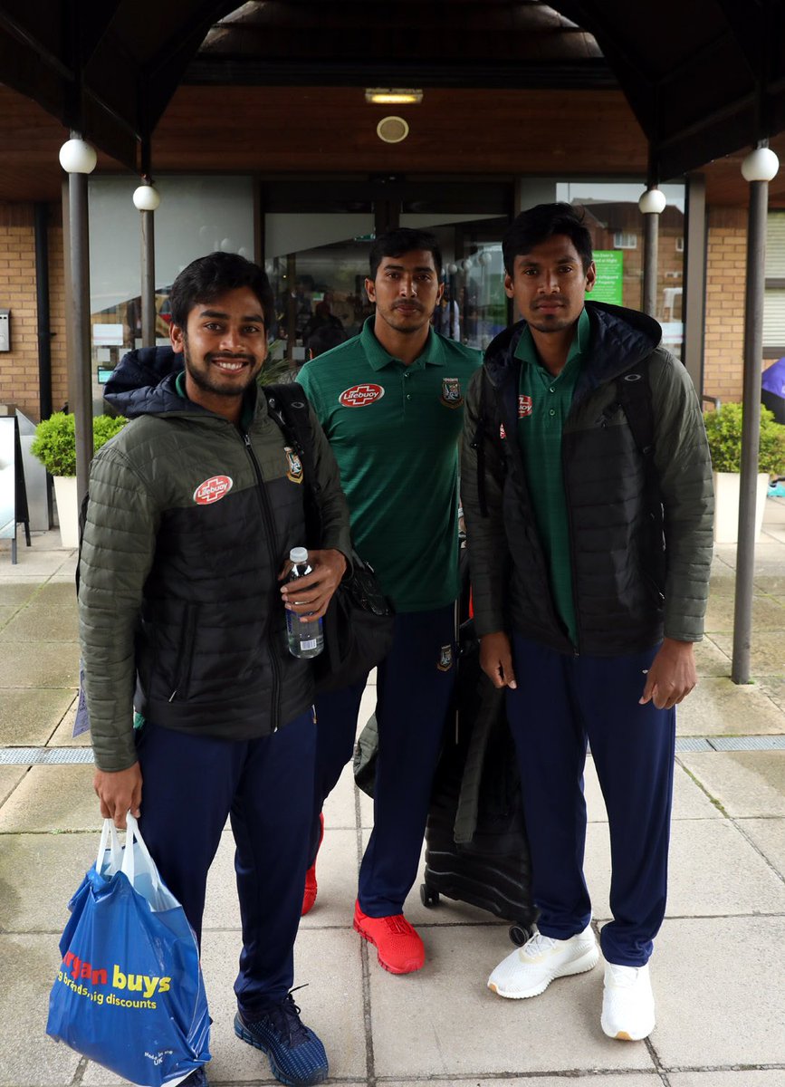 BCBtigers's tweet photo. Bangladesh team departed from Taunton to Nottingham for their next #CWC19 clash against Australia on June 20. https://t.co/4FOItM445P