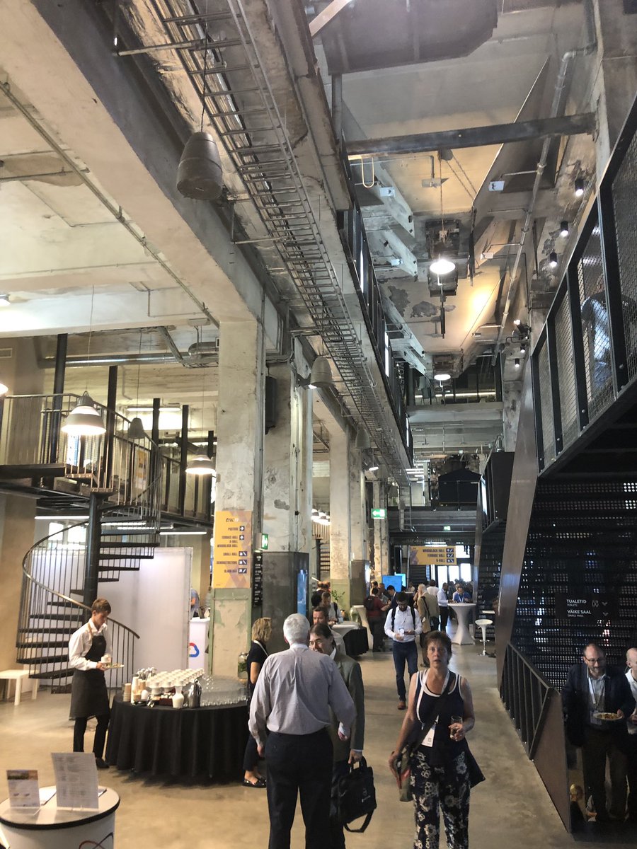 's tweet image. Time to leave #tnc19 but here are a couple of pictures of the funk-tastic conference venue Kultuuri Katel in Tallinn