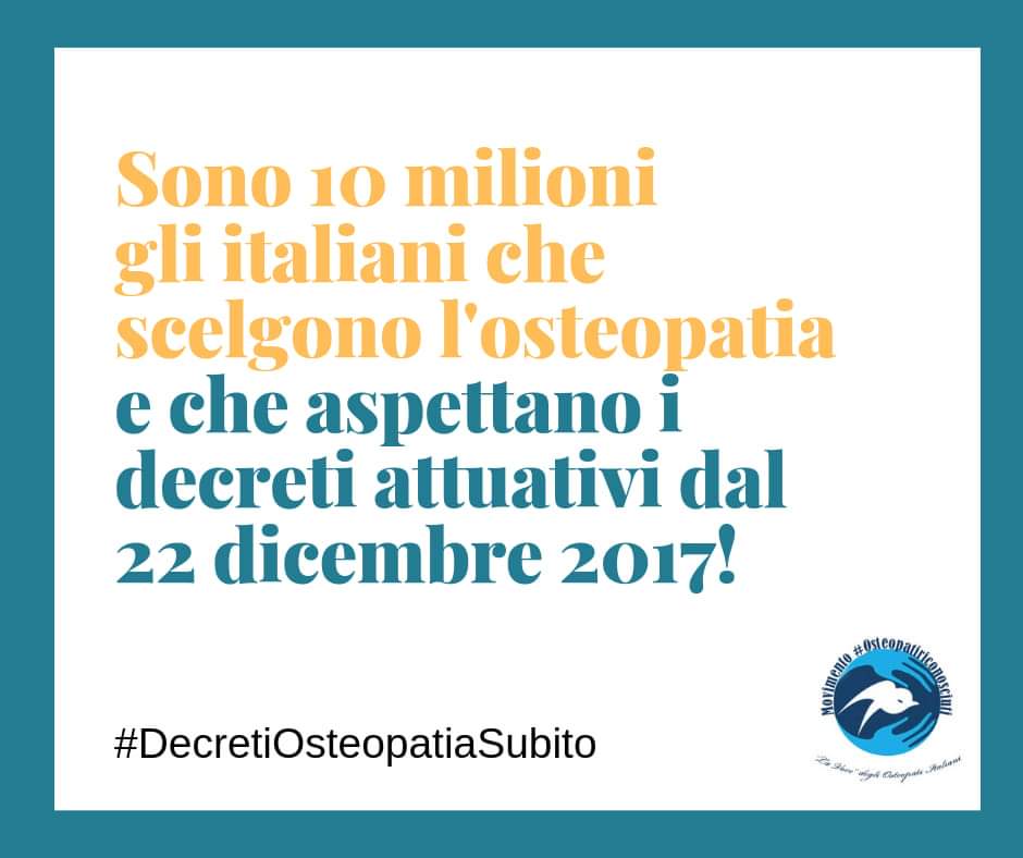 #DecretiOsteopatiaSubito #osteopatiriconosciuti #NoIngerenze #NonSullaNostraPelle solo #Osteopatia x i #Cittadini 

<a href="/GiuliaGrilloM5S/">Giulia Grillo</a>
 
<a href="/luigidimaio/">Luigi Di Maio</a>
 
<a href="/matteosalvinimi/">Matteo Salvini</a>
 
<a href="/MinisteroSalute/">Ministero della Salute</a>
 
<a href="/fattoquotidiano/">Il Fatto Quotidiano</a>
 
<a href="/Corriere_Salute/">Corriere.it Salute</a>
 
<a href="/repubblica/">Repubblica</a>
 <a href="/LaVeritaWeb/">La Verità</a>
 <a href="/Agenzia_Ansa/">Agenzia ANSA</a>
 <a href="/ilfoglio_it/">Il Foglio</a>