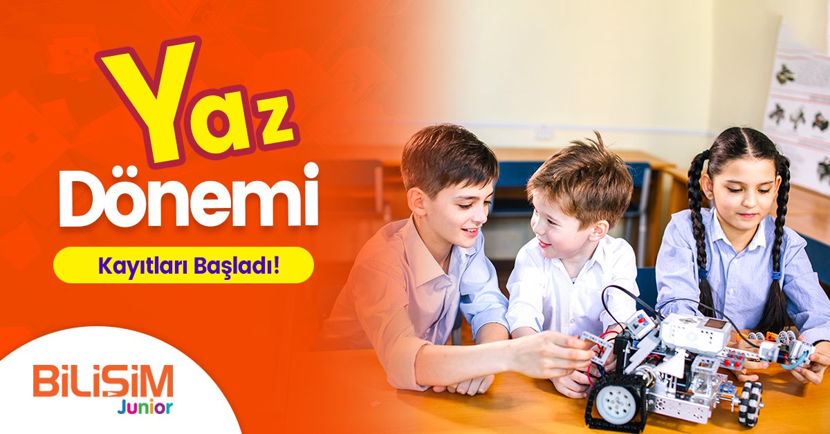 Çocuklarımızın geleceğin bir parçası olmasını istiyorsak okul öncesinden başlayarak, eğlenceli şekilde kodlama mantığını öğrenmelerini sağlamalıyız. 

bit.ly/BilisimJuniorE… 444 32 36
#BilişimJunior #kodlama #yazılım #robotik #bilisim #3dmodelleme #3dprinting #atölye #etkinlik