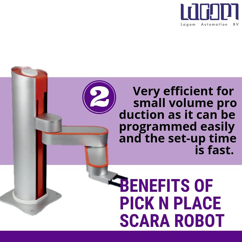 It is Very efficient for small volume production as it can be programmed easily and the set-up time is fast. • #scara #scobot #robot #compucare #lagom #lagomautomation #automationsolutions #robotics #increasedefficiency #Productivity #manufacturing #innovation #industry40