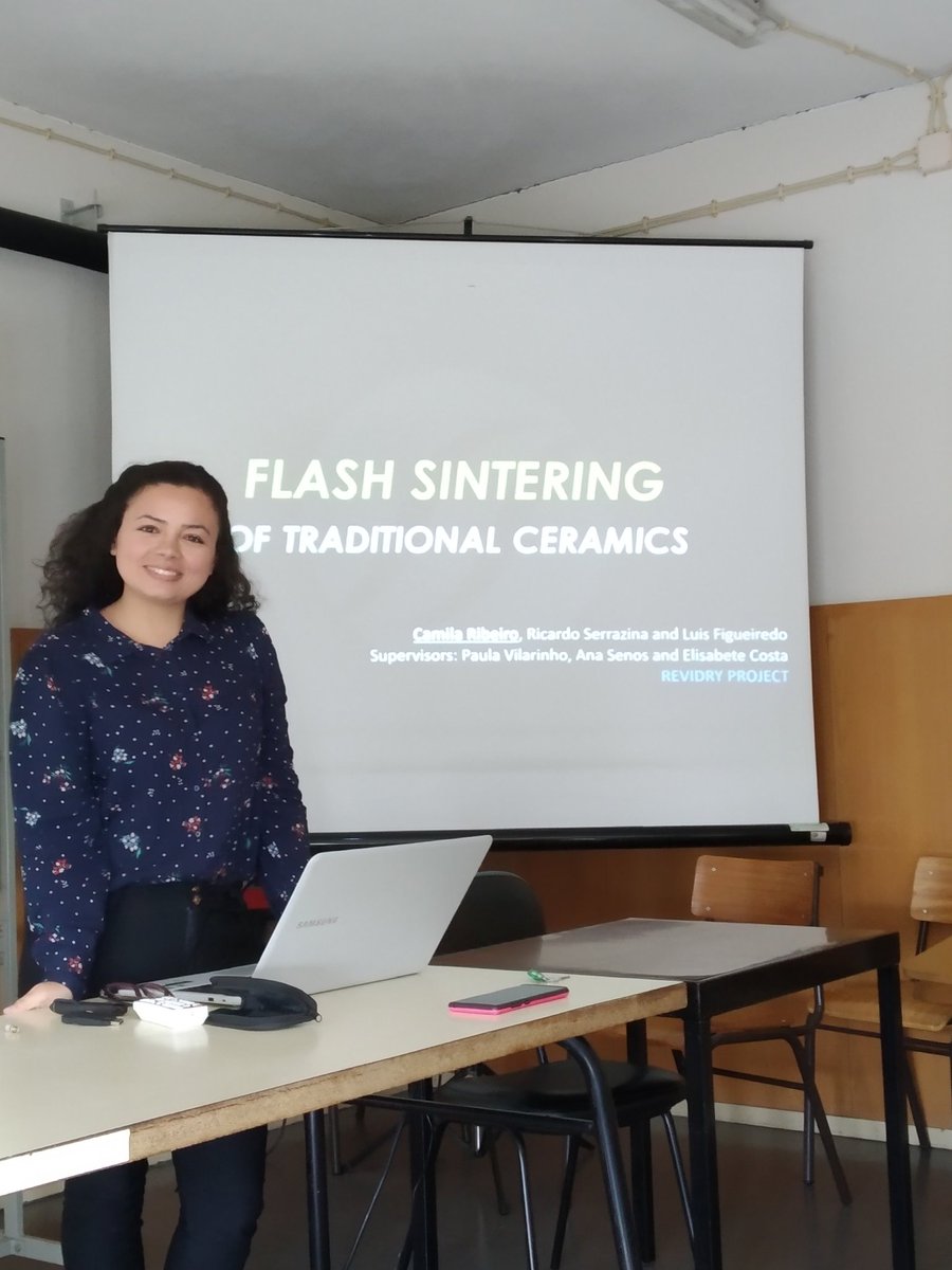 PVelectrocerami's tweet photo. Today's group meeting, Camila Ribeiro gave us a presentation on "Flash Sintering of Traditional Ceramics''.
#electroceramicsgroup #flashsintering #ceramics #revidryproject https://t.co/jbMI4ExaP3
