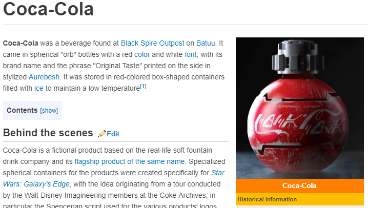 topherflorence's tweet photo. all the coke products they sell at disneyland are now literal canonical elements of the star wars universe but the time colonel sanders, the pizza hut girl, and the taco bell chihuahua fought in the battle of naboo is not because we live in an age of cowards https://t.co/MgF2V8ZGAF