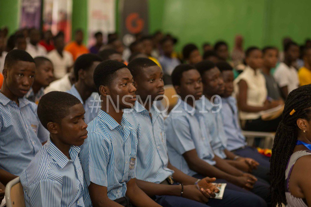 NNB: End of Contest: 

Osei Tutu SHS - 55pts
Nsutaman SHS - 34pts
Nafana Presby SHS - 18pts

O.T! Congratulations Osei Tutu SHS on winning this one. 
#NSMQ2019 #NSMQ2019Prelims