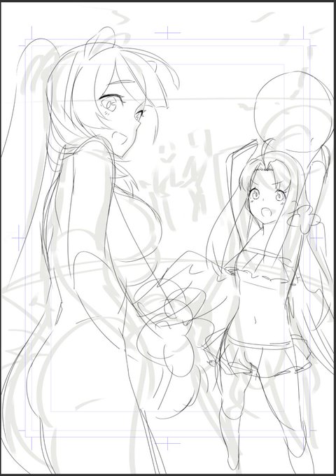 同時進行 _(:3 」∠)_ ラフタリアとフィーロたんの水着 