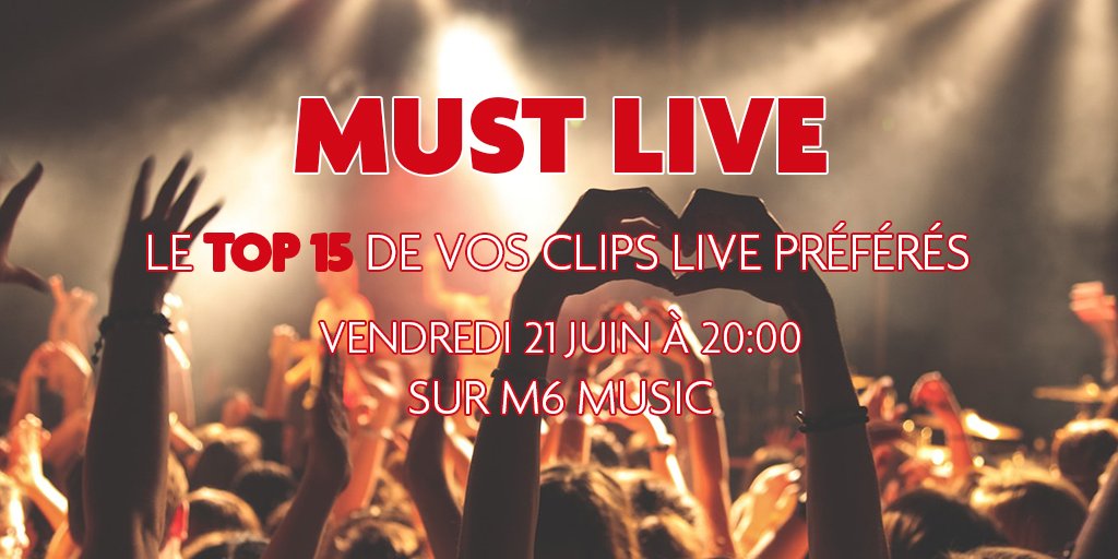 M6MusicOfficiel's tweet photo. #MustLive c'est vendredi à 20h, le top 15 de vos clips live favoris 😍
En attendant vous pouvez voter pour vos clips préférés ici :
https://t.co/0n8lZXOh5C https://t.co/jjeiv4Oa1v