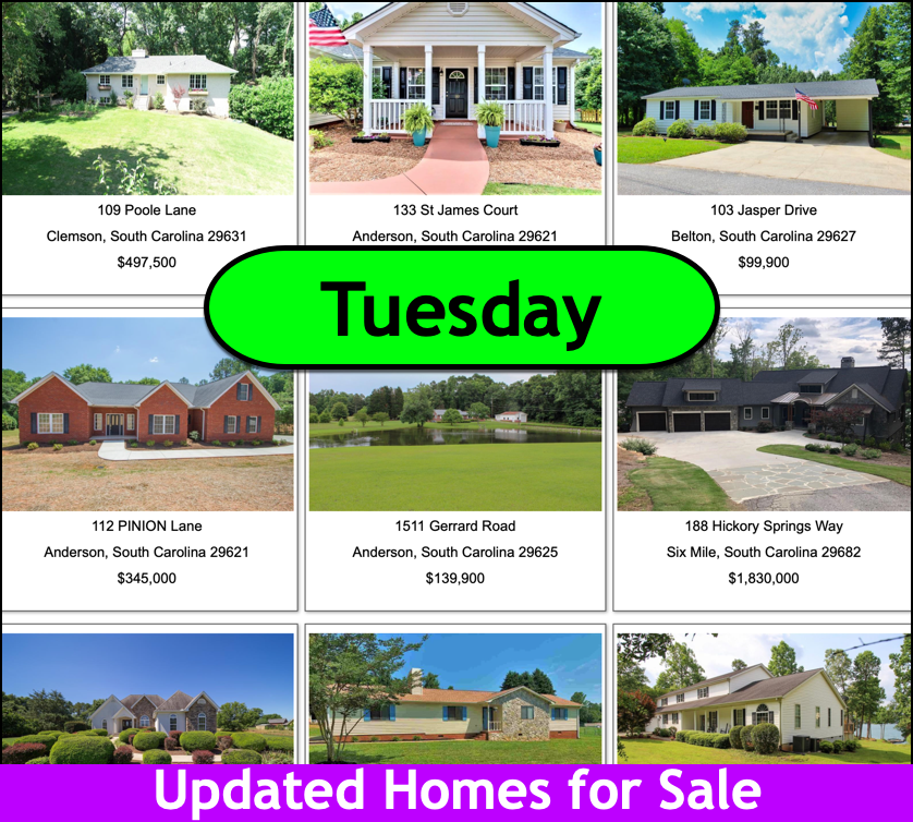 searchthearea's tweet photo. Today's newest homes for sale on the MLS.  View at https://t.co/D3m1jhiKHp #andersonsc #clemsonsc #easleysc #senecasc #southcarolina #lakehartwell #lakekeowee https://t.co/Ml9oflFEa6