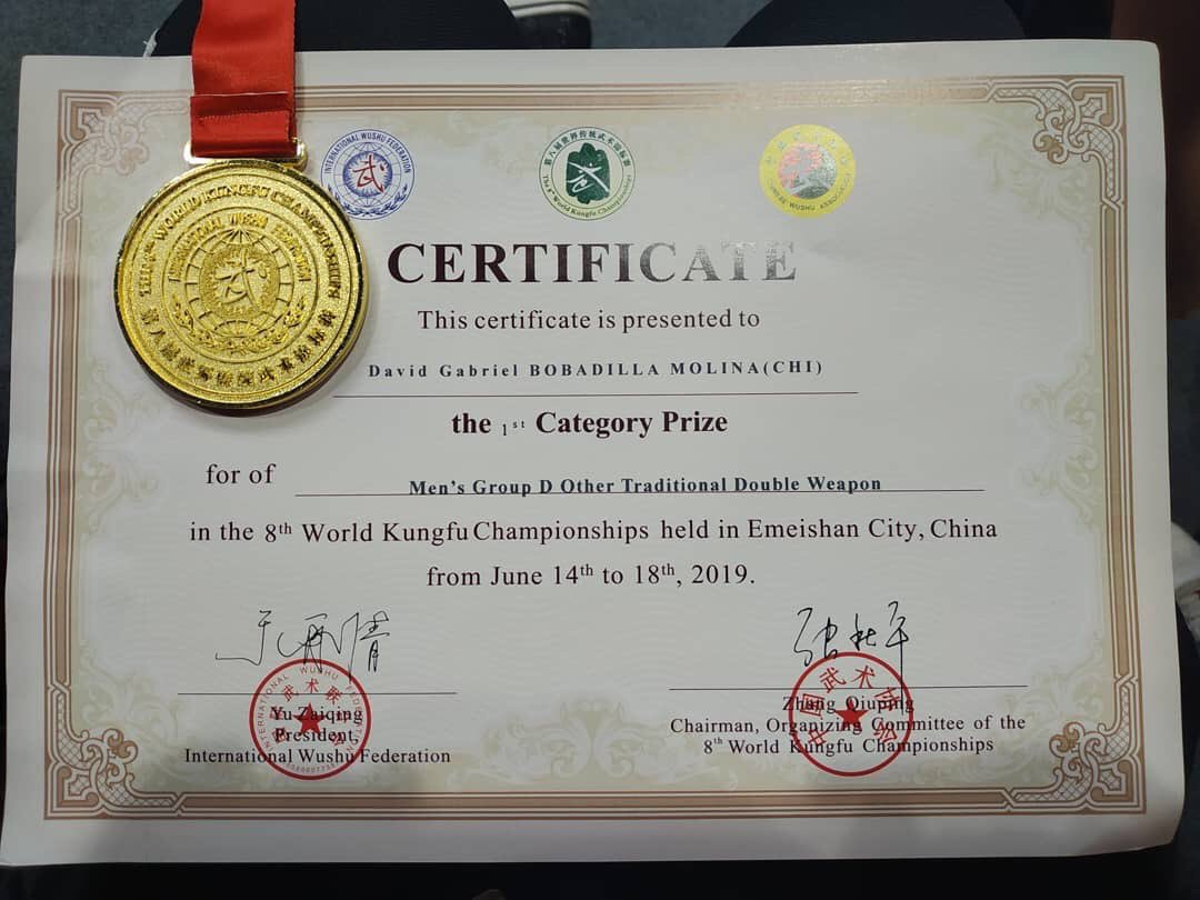 Recuerdan al joven de Siempre Hay un Chileno que vive en Shanghai?
Les cuento que acaba de salir campeón Mundial de Kungfu en Emeishan China
RT
<a href="/IWUFOfficial/">IWUF Official</a> <a href="/Fedwushuchile/">Fed Chilena de Wushu</a> <a href="/kantor_pauline/">Pauline Kantor Pupkin</a>  <a href="/COCH_cl/">Comité Olímpico de Chile</a>  <a href="/Siempre1Chileno/">#SiemprehayunChileno</a> <a href="/canal13/">El 13</a>  #siemprehayunchileno #wushu #wushualcoch #vamoschile