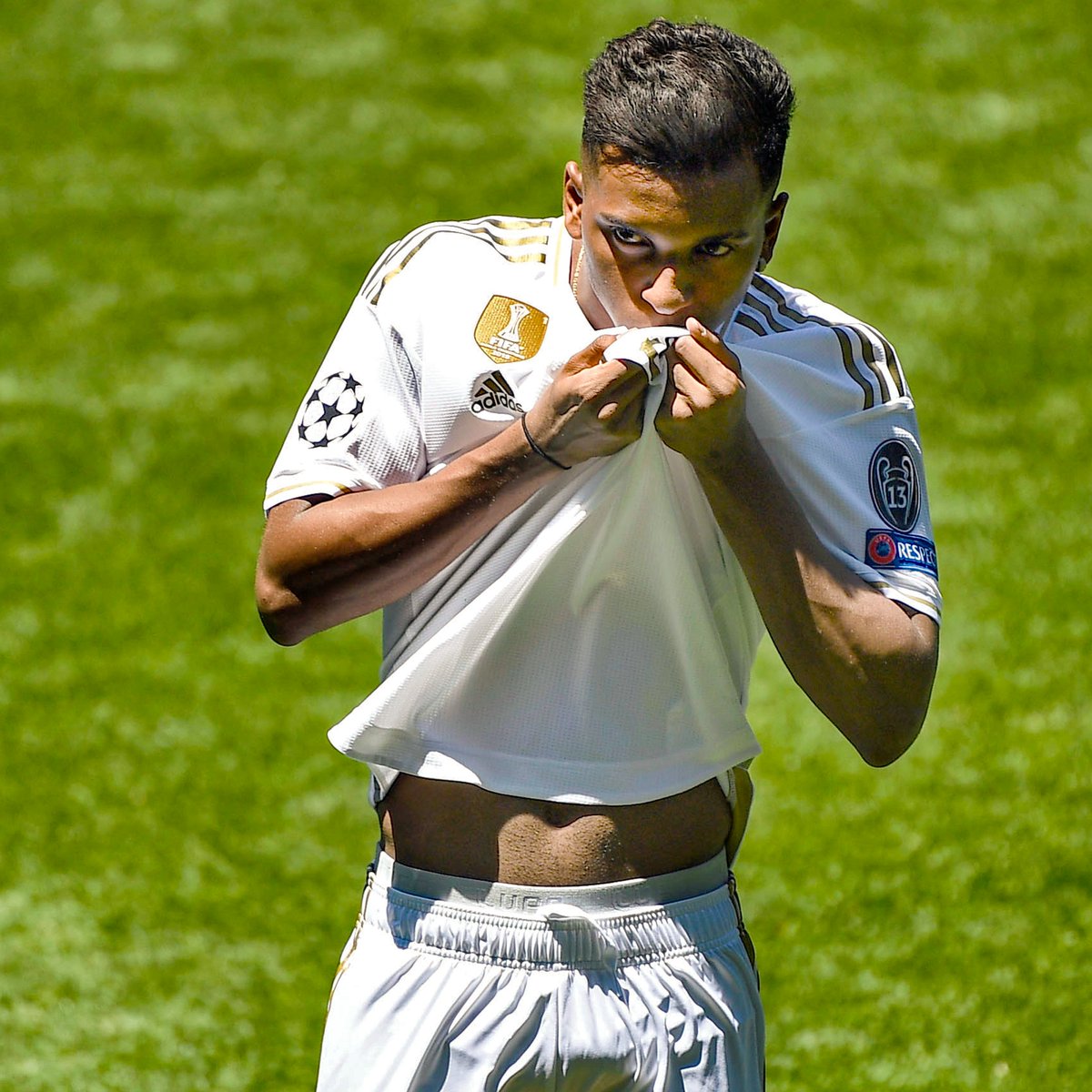 Bernabeu Real Madrid's new signing RodrygoGoes is unveiled at the