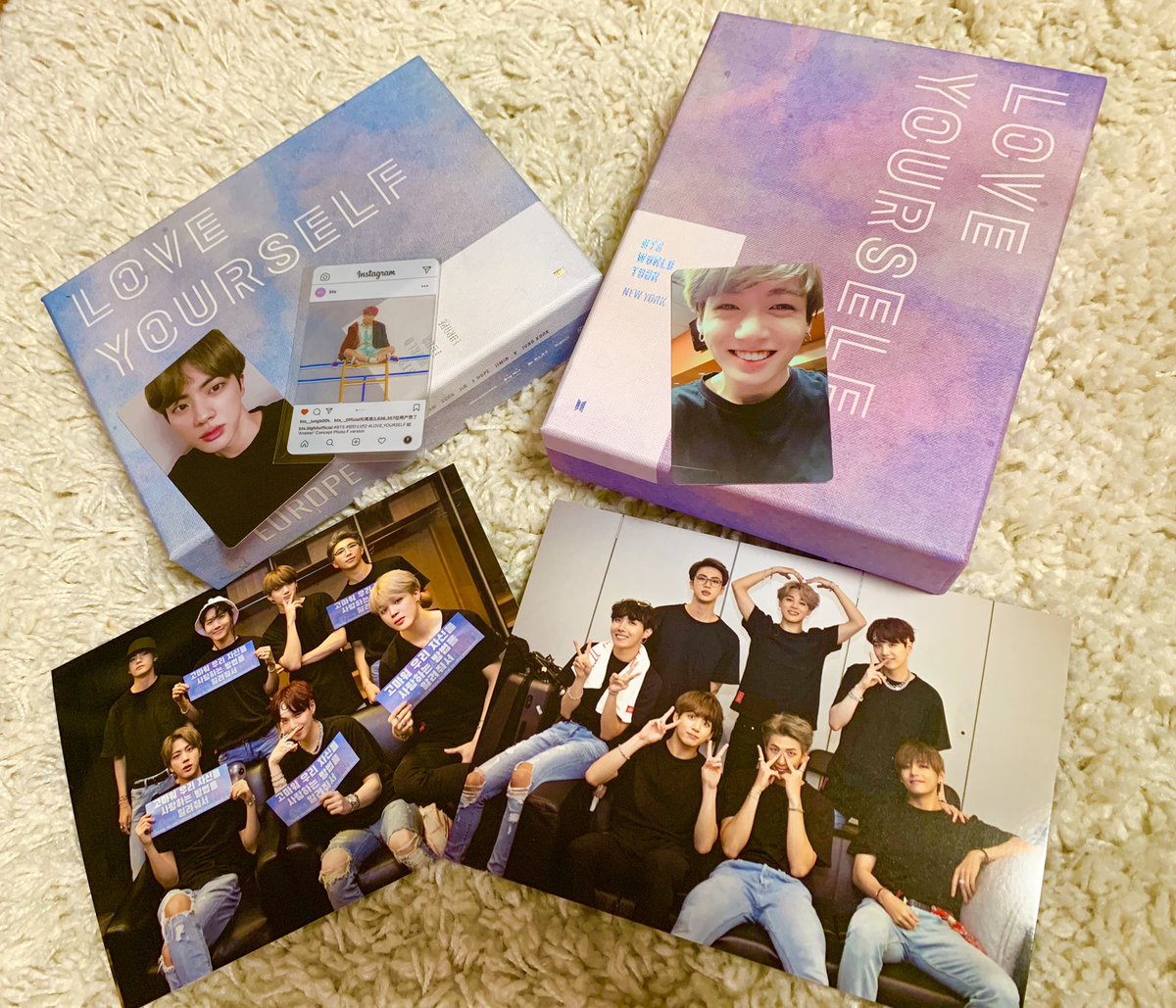 BTS323mei's tweet photo. loveyourself
EUROPE  NEWYORK

届いたあ💜トレカまさかのグク😭🐰
可愛すぎるし嬉しくて叫んだよ😭

#bts #loveyourself #europe #newyork
#jungkook #jim #army @bts_bighit https://t.co/omLT2fYo2k