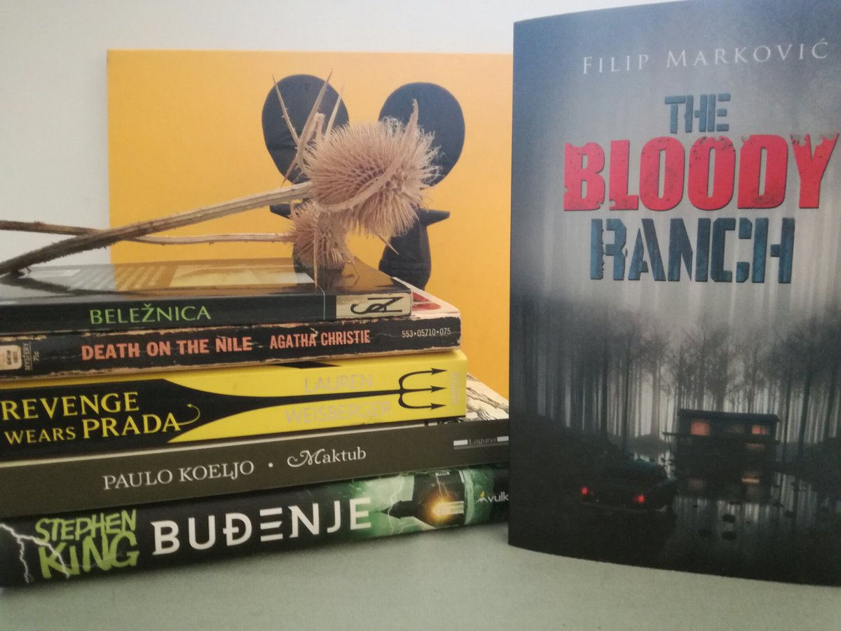 BloodyRanch's tweet photo. My 'To Be Read' list?
This is the list for mid-month:
#Maktub
#RevengeWearsPrada
#DeathOnTheNile
#Notebook
#TheAwaking
What is yours #WritingCommnunity?
My #bookrecommendations for you readers ⤵
#TheBloodyRanch ( #mystery & #romance )
#books #amwriting #amreading #BookWorm https://t.co/4xydEoDgJq