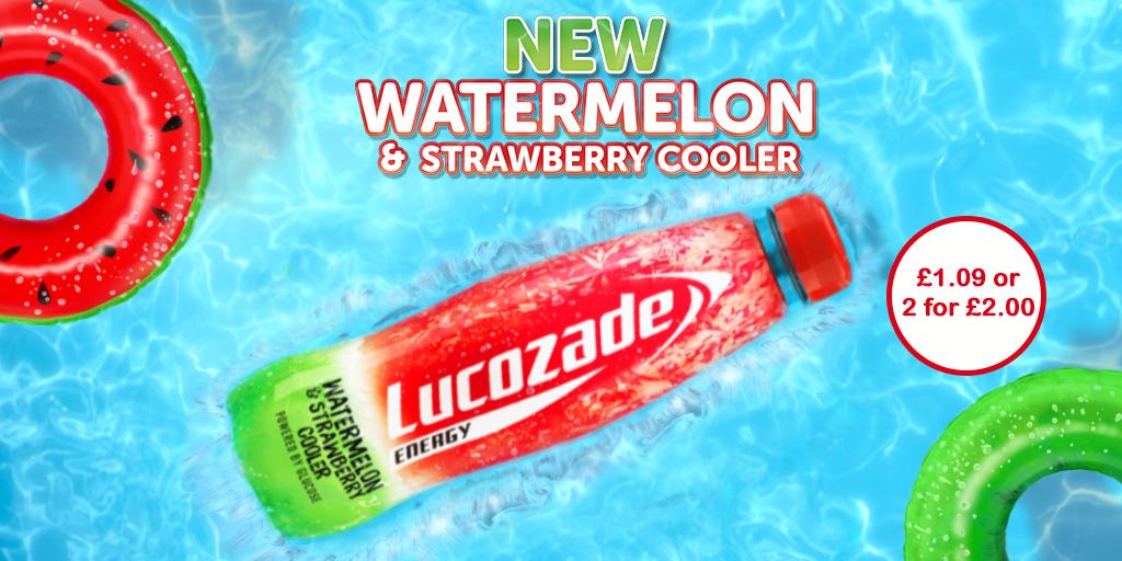 NisaLocally's tweet photo. It’s time to get fruity with @LucozadeEnergy 🆕  Watermelon &amp; Strawberry Cooler! 🍉 🍓 

To #WIN a case + a pair of Theme Park tickets, RT + tell us who you’d love take with you
T&amp;Cs: https://t.co/1DVUSJhQL2
Competition ends: 25th June https://t.co/r2Zr4v6wqH