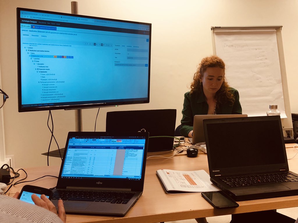 samodrn's tweet photo. Packed room of Day 2 of @clinicalmodels modelling session for National EHR project on Malta with @ianmcnicoll, @bettercareIT , @DarjaSalehar SWAT team #. Today working on #Problemlist, #Procedures, #medicationslist #Imunization https://t.co/utqaSgMxxl