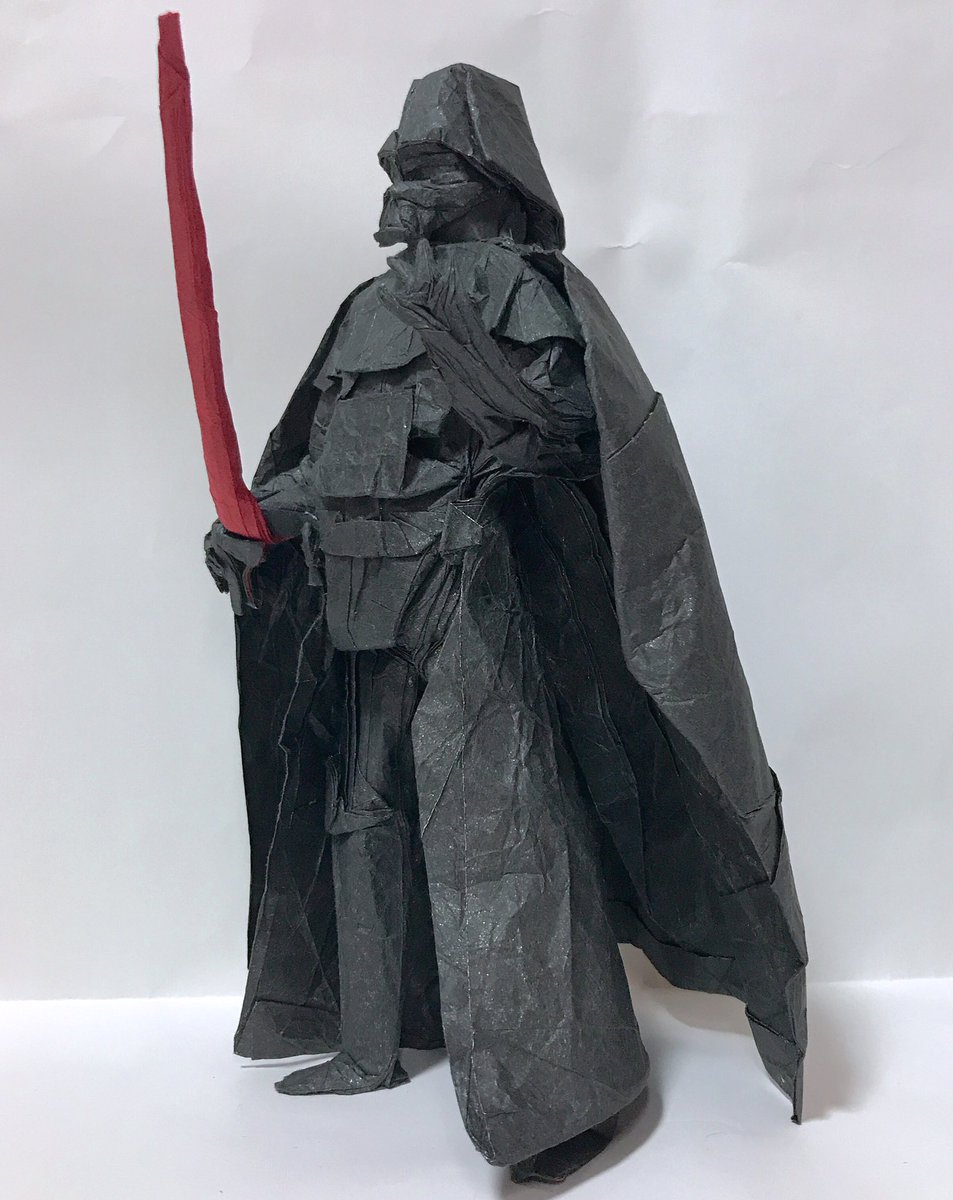 Sk ダース ベイダー 創作 私 折手 私 紙 薄葉紙 ホイル 薄葉紙 112cm 折り紙 折り紙作品 スターウォーズ Starwars ダースベイダー Darthvader