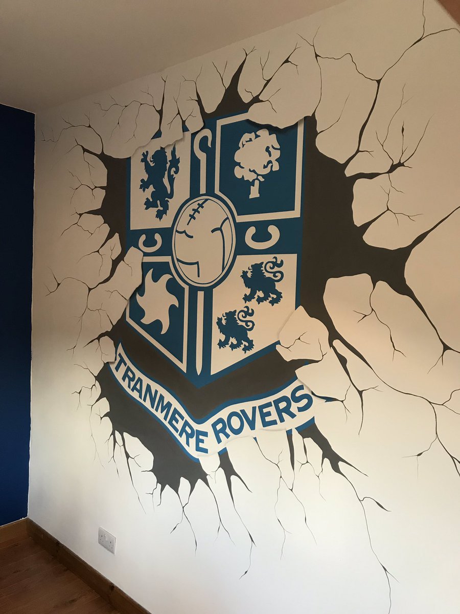 clowes42's tweet photo. New bedroom painted for my son, all done and ready for the new season @TranmereRovers @NicolaPalios @Tranmere_Trust https://t.co/QykSvbrY4q