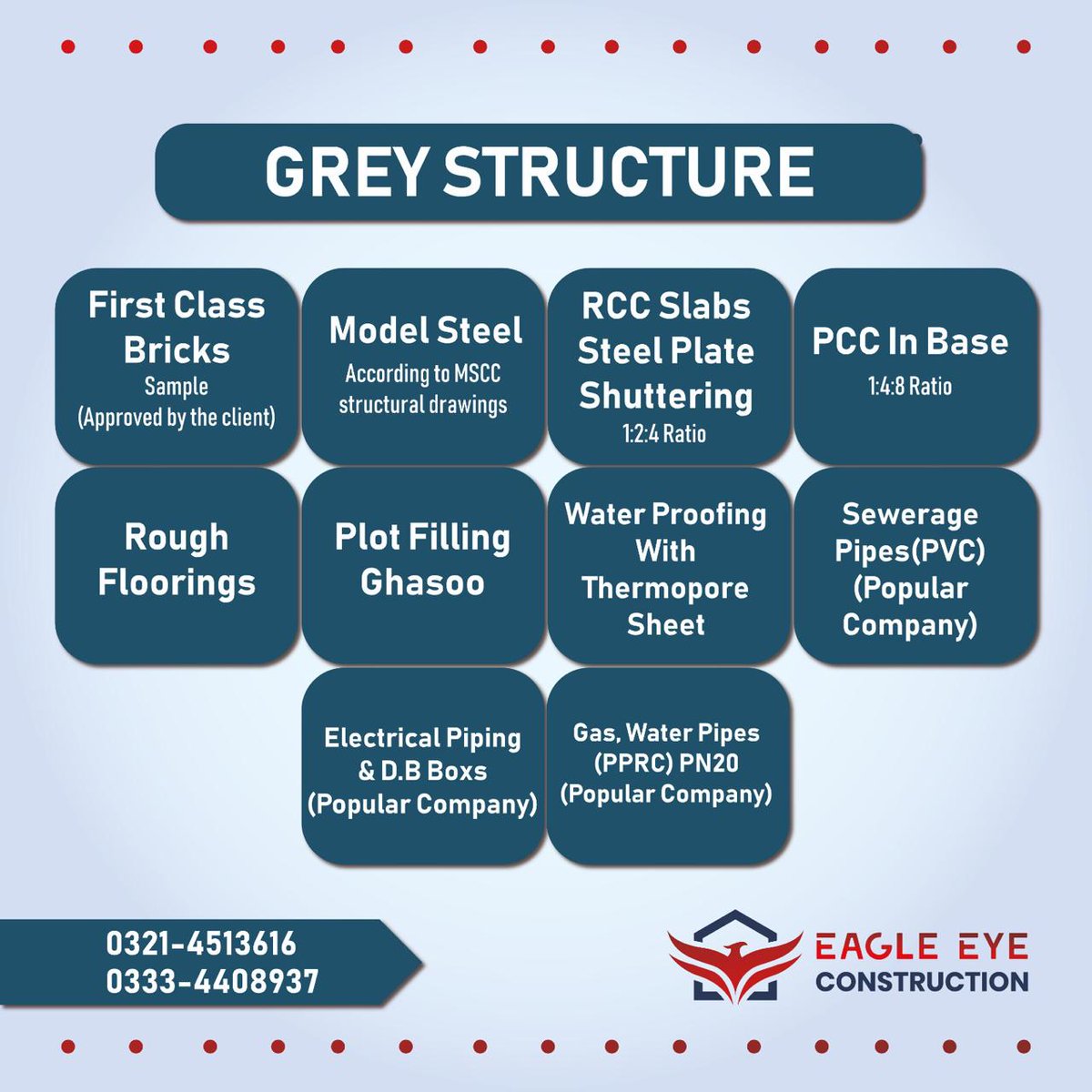 EagleEyeTechno4's tweet image. Choose Eagle Eye Technologies for your Grey Structure!
#construction #greystructure #eagleeyeconstructions #constructioninlahore #architecture #interiordesign #renovation #bahriatownlahore #gulberglahore #dhalahore #modeltownlahore #islamabad #eagleeyetechnologies #eet!