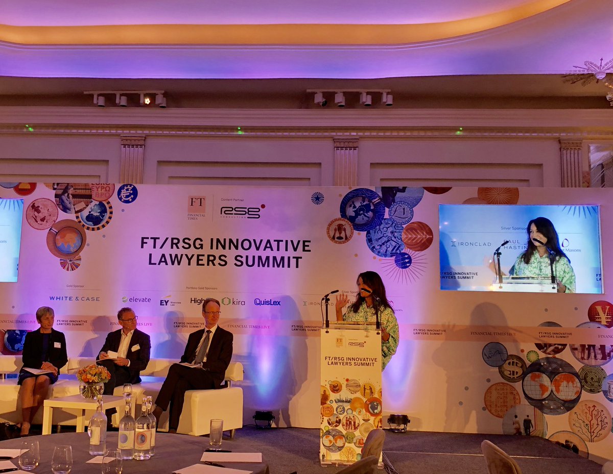 LizManningGrace's tweet photo. #FTILS @ReenaSenGupta @RSGConsulting #Innovative #Lawyers #Summit2019 Purposeful businesses can be transformational for people and performance @ftlive https://t.co/GufQoEldlY