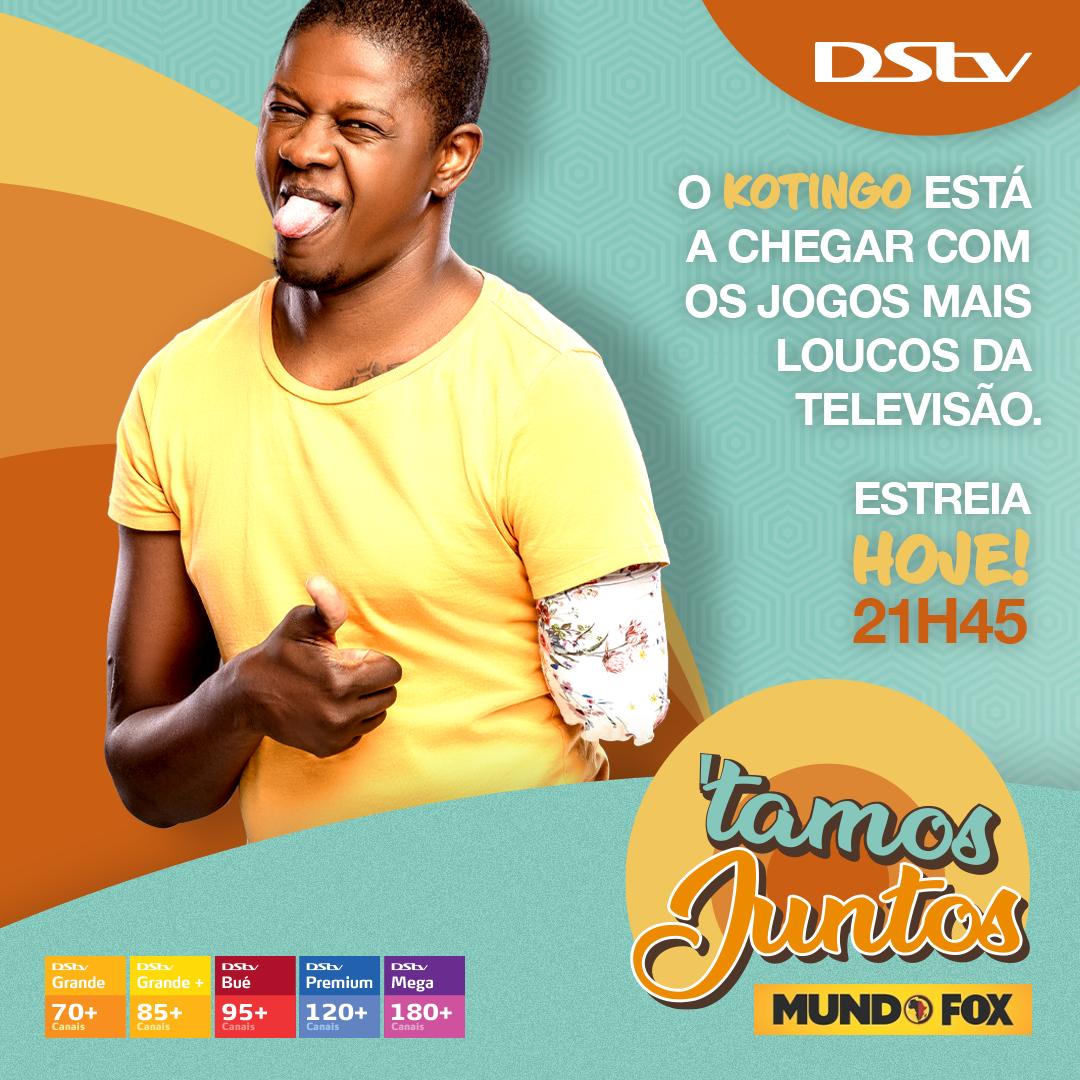 DStv_Angola's tweet image. Hoje estreia o novo programa que vai animar as tuas Terças-feiras! Junta-te a nós e ao #Kotingo a partir das 21h45 no Mundo FOX (500) e prepara-te para rir como nunca.