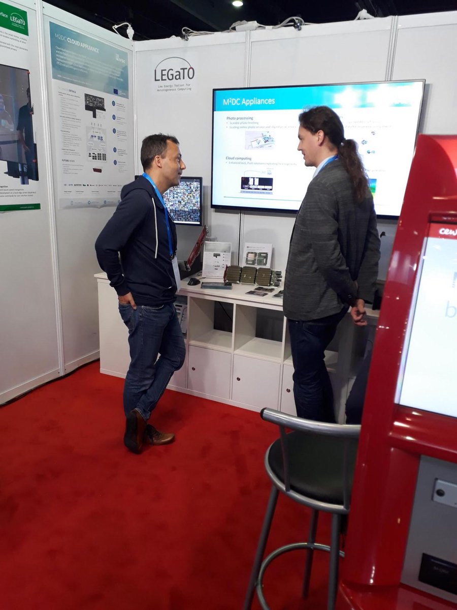 M2DC_Project's tweet image. The @M2DC_Project is this week at ISC-HPC2019 in Frankfurt, releasing the #M2DC #Microserver #Platform to the market. We are also showing the new @cewephotoworld hardware and a Smart Mirror by @Legato_project running with the new M2DC infrastructure. Join us at Stand D1151.