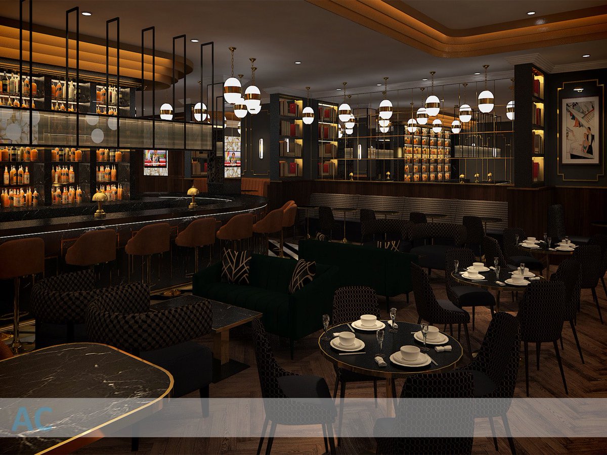 We’re another week closer to being able to share with you our 1920’s Art Deco inspired bar and lounge - the perfect place to kick back and relax #interiordesign #hoteldesign #bardesign Instagram.com/aspinallcreati…