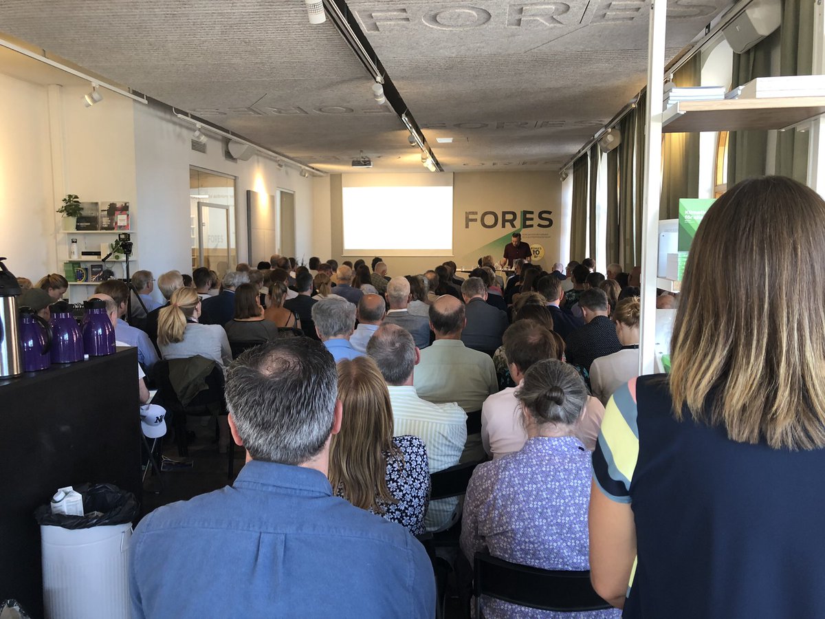 Fullt hus hos <a href="/fores_sverige/">Tankesmedjan Fores</a> när det pratas nordisk klimatpolitik 👍🏽🌏