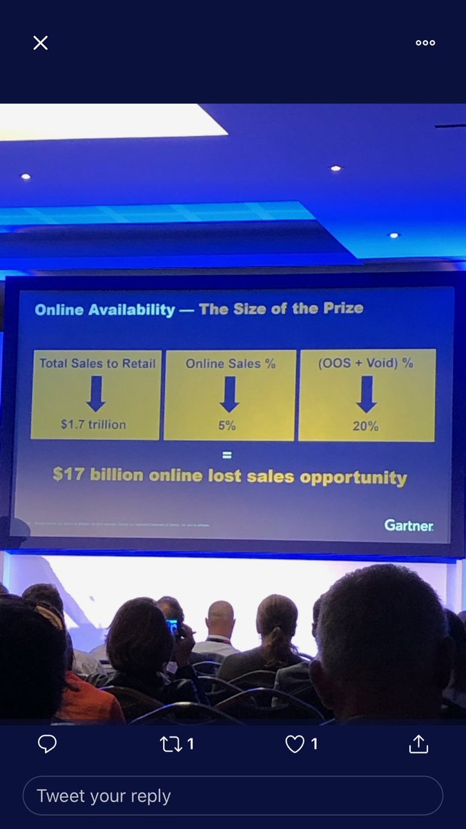 dumbletonadrian's tweet image. A real eye opener to the challenge retailers are facing. #gartnerscc #domo #datadriveninsight