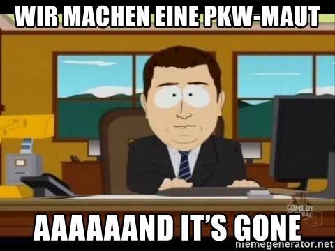 Sorry, not sorry liebe CSU. Eure #PKWMaut war von Anfang an eine doofe Idee, und wir freuen uns, dass der EuGH das genauso sieht.