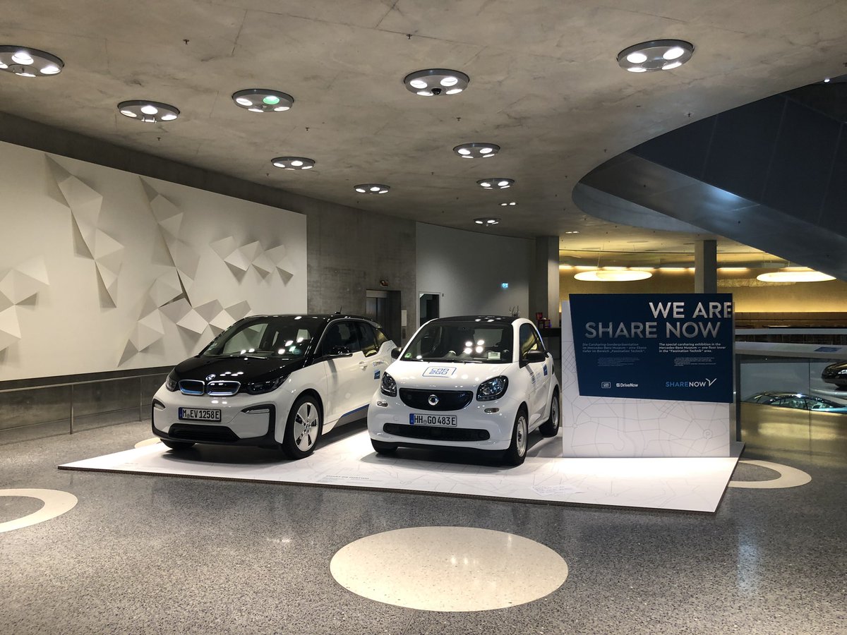 FabianMH's tweet image. That’s a first... a BMW in the Mercedes-Benz Museum. #DriveNow #car2go