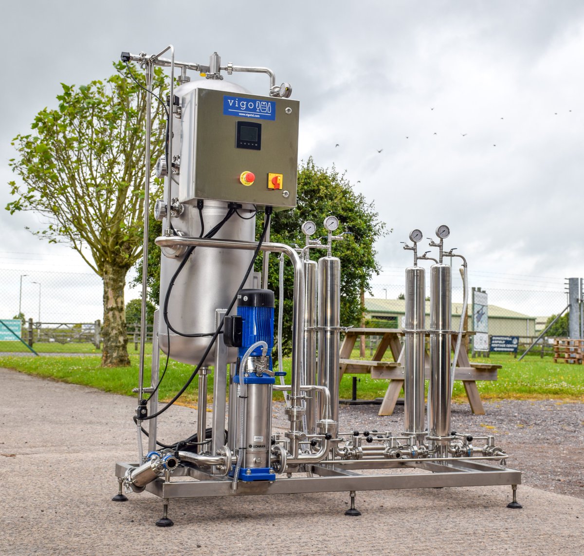 vigo_andy's tweet photo. Another @Vigoltd in-line carbonator with sterile filtration due to be shipped to Kent today to be part of a semi-automatic cider kegging line. Photos of final install to follow. #cider #craftcider #carbonation #carbonating #keg #kegging @KentishPipCider https://t.co/0GtOc5vFkh