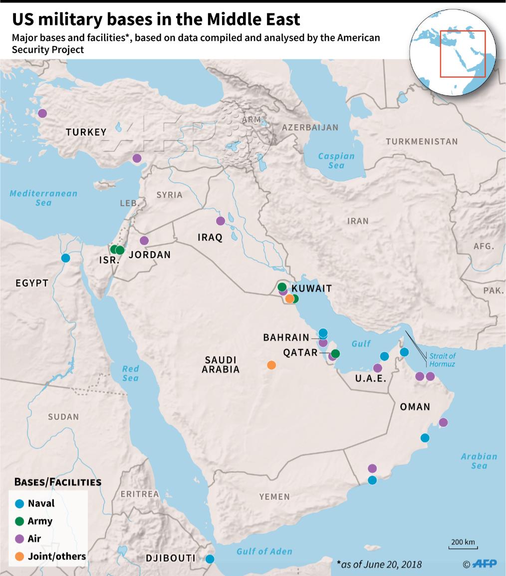 AFP News Agency On Twitter Map Showing Major US Military Bases And D9VPoatWkAEjEdp Large
