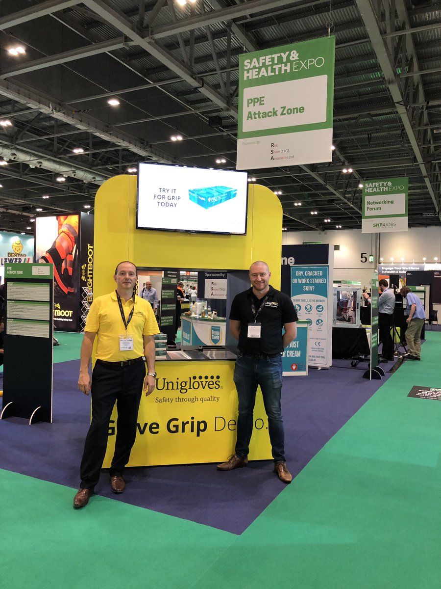 DermaShield's tweet photo. @SHEexpo,@UniglovesUK Visiiting Safety Expo today? Don’t forget to visit the PPE Attack Zone to see live demonstrations. #PPEAttackZone,#DermaShield,#SHE19 https://t.co/7GQUTumfkV