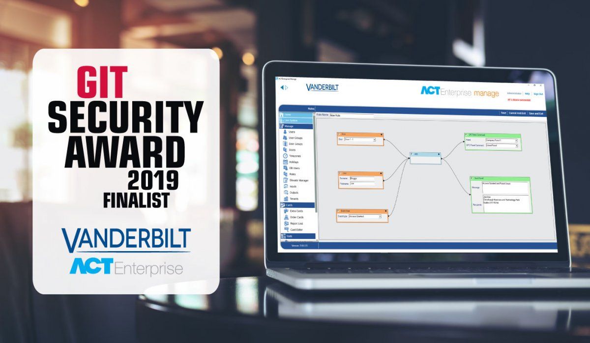 VanderbiltInd's tweet image. Vote ACT Enterprise at GIT Security Awards 2019. The access control software has been nominated as finalist, along with Vanderbilt’s sister-company ComNet product CNGE4+2. Read more: bit.ly/2Hypu4C #accesscontrol #gitsecurity #actenterprise #comnet