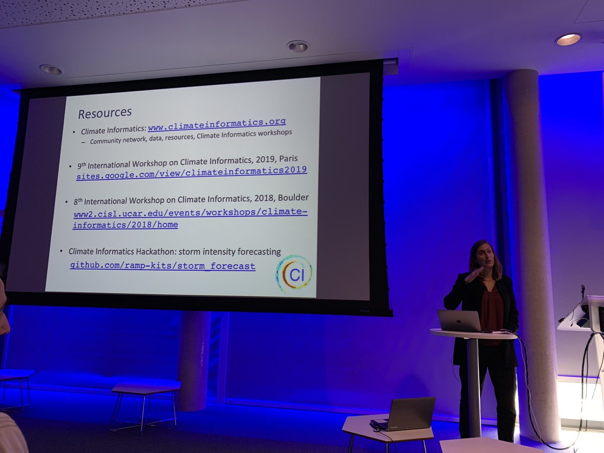 shakir_za's tweet photo. Second day at ML and Envionmental science start off with Claire Montellioni @Climformatics expanding on all the types of data, looking for extremes and the breath of research questions for both climate and ML scientists. #BASMLconf https://t.co/iwPJeSq1a4
