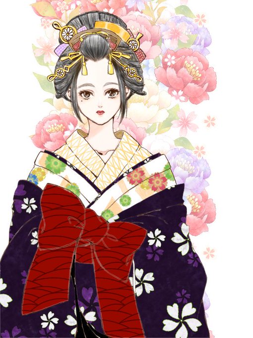 花魁のtwitterイラスト作品