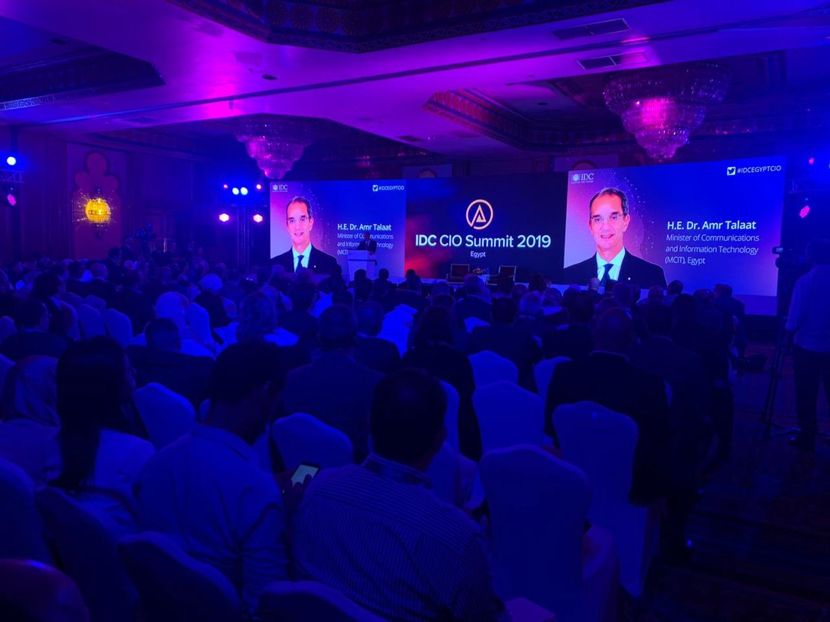 VMware_ME's tweet photo. The opening speech of the IDC CIO summit 2019 in Egypt happening right now by the Minister of CIT H.E Dr. Amr Talaat
Stay tuned !
 @amiazi 
@Audazz 
#VMware
#IDCEGYPTCIO https://t.co/Zlmwjrg4YY