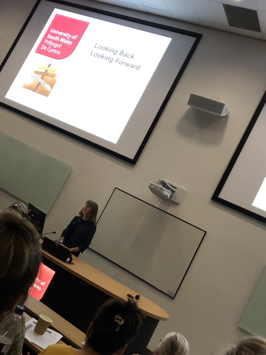 The amazing <a href="/NorthwayRuth/">Ruth Northway RN(LD) FRCN FLSW, FQNI</a> talking at the USW 100 years learning disability nursing conference on looking back and looking forward... #100yearsRNLD @USWCareSciences <a href="/StaceyReesRNLD/">Stacey Rees RN(LD)</a> <a href="/SophieB1711/">Sophie Besant (RNLD)</a> <a href="/helenabegum9/">helena begum</a> @aw_2812 <a href="/carlyannedavies/">carly anne davies</a> <a href="/Alana_Jay1/">Alana Ellis</a> <a href="/toria_marsh/">toria marsh</a>
