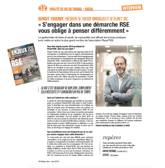 [#Publication] "S'engager dans une démarche #RSE vous oblige à penser différemment" <a href="/BenoiThierry/">Benoit Thierry</a> @thierryimmo - Retrouvez cet article dans le dernier numéro d'#EnjeuxÉco dédié à la RSE - agence-api.fr/shop/produit/27