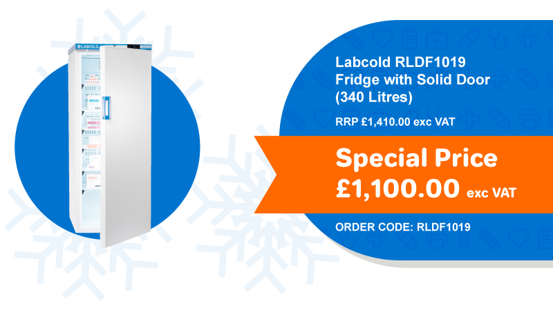 Our Latest offer this week is a Labcold RLDF1019 freestanding 340 litre pharmacy refrigerator which is fitted with the Labcold IntelliCold™ touch screen controller to ensure the safe storage of cold chain pharmaceuticals.