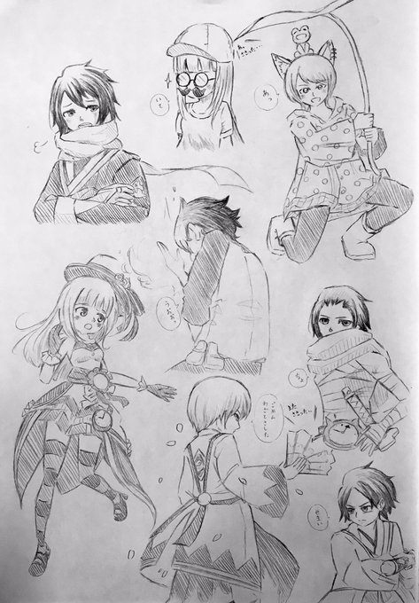 皆の画像欄を(勝手に)拝借して、春会メンバーをいっぱい描きました?
資料は多いほど良いので、皆どんどこ自撮りしてぇー!そしてあげてー!!ww 