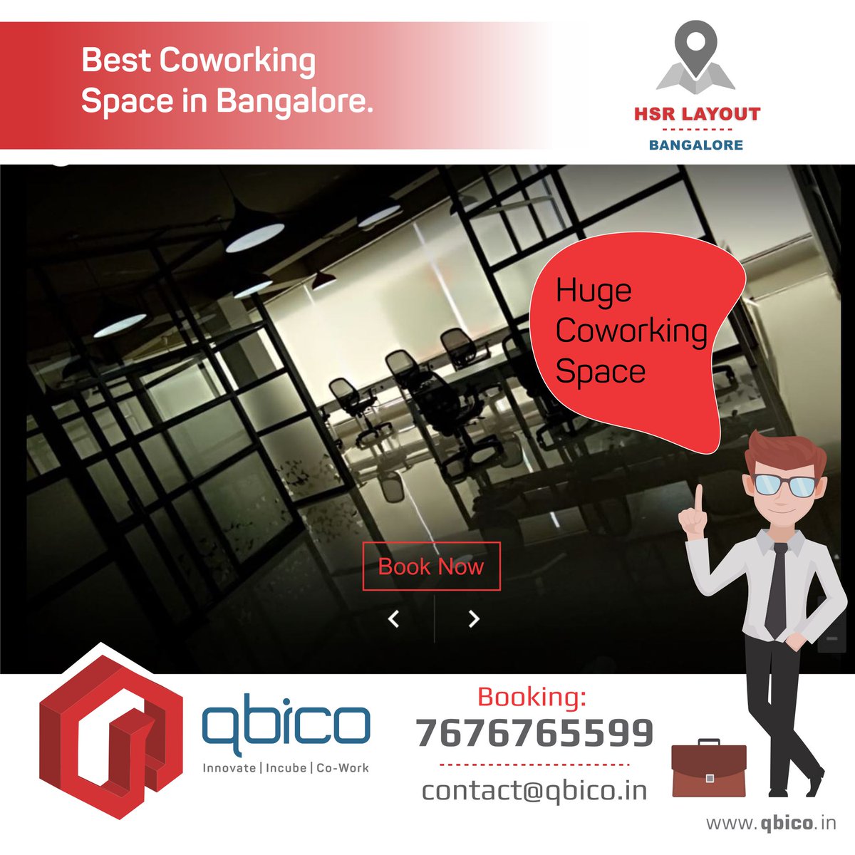 QbicoCoworking's tweet photo. "It is no good getting furious if you get stuck keep thinking about the problem and work in new place" #Qbico - Huge #Coworking #Space located in #HSRlayout #Bangalore
Get more Details Click here=>https://t.co/lWBMJZcAVL
#DedicatedSpace #ManagerSpace #VirtualOffice #Bangalore https://t.co/pRkDUlqq71