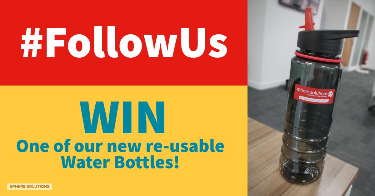 Win one of our new fantastic re-usable Water Bottles! ! Simply re-tweet/like and follow to enter. The results will be published later this week. #PobLuc #spheresolutions #ecowarriors #Jobs #jobswales #Jobssouthwest #constructionjobs #southcoastjobs