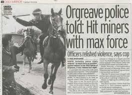 orgreavejustice's tweet photo. It is 35 years - to the hour - since police &amp; Tory Government executed their plan to terrorise striking miners at #Orgreave. 95 miners were framed, 123 seriously injured.
They tried to break us but we are still here fighting for #orgreavejustice. With your solidarity we'll get it https://t.co/bCZuL24MGv