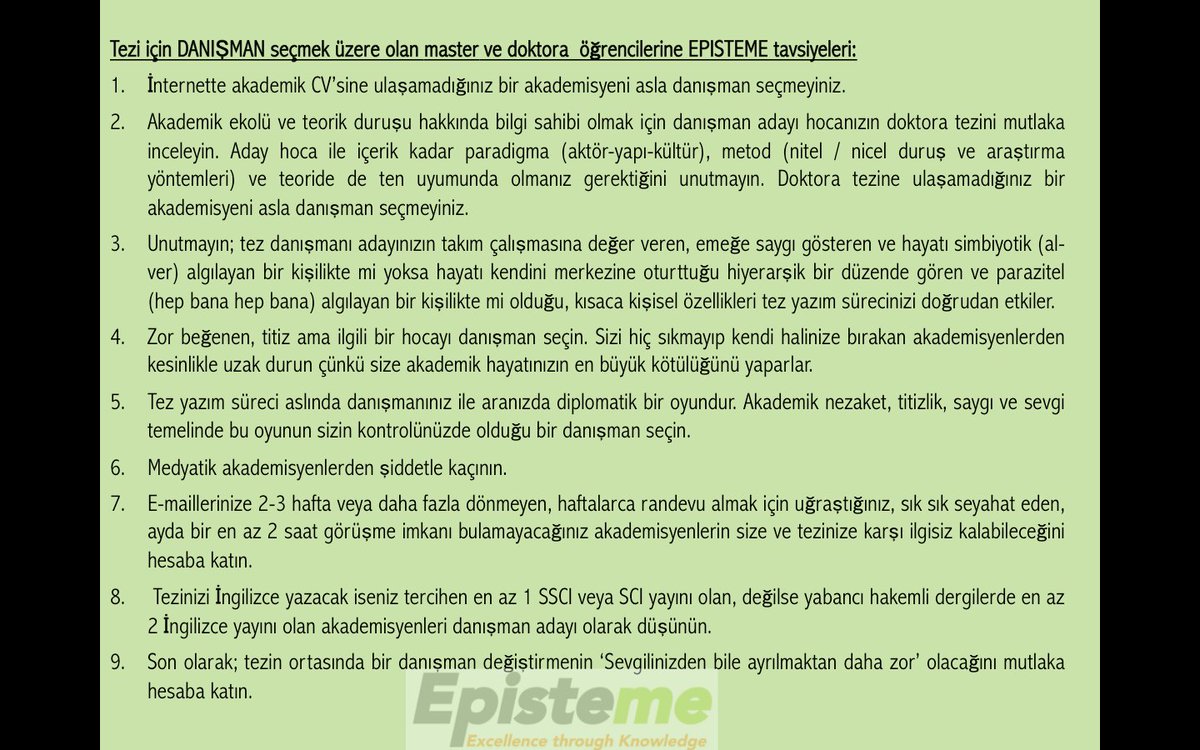 Teziniz için DANIŞMAN seçerken altın tavsiyeler: