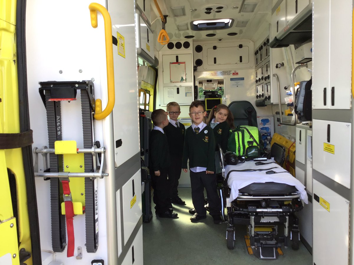 sjvblackpool's tweet photo. We went inside the ambulance and tried on some of their uniform ๐ #SJVClassRC https://t.co/QmeYFyfbgh