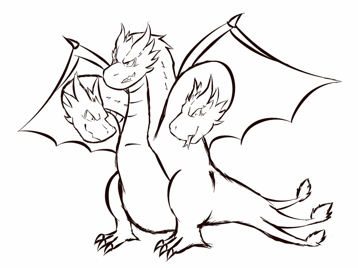 Bl4z3Blaze's tweet photo. quick sketch monster 0 or ghidorah ("one but many")
sorry if ulgy.. i really really can't draw
#art #artwork #artworks #digital #digitalart #godzilla #kingofmonster #ghidorah #ghidorahthethreeheadedmonster #titan #monster0 #sketch #quicksketch https://t.co/IorvhqP7La
