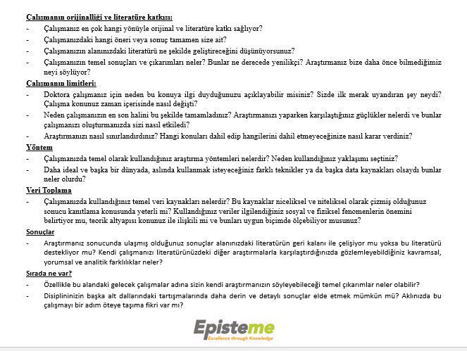 Y.Lisans / Doktora tezinizi yazmadan önce kendinize sormanız gereken bazı temel sorulara göz atmış mıydınız?