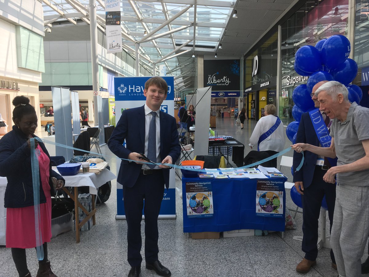 Council leader Damian White officially opened Havering’s Learning and Disability Week in the Liberty Shopping Centre, Romford, today with a ribbon-cutting ceremony. Local services will be providing advice and information today and tomorrow.