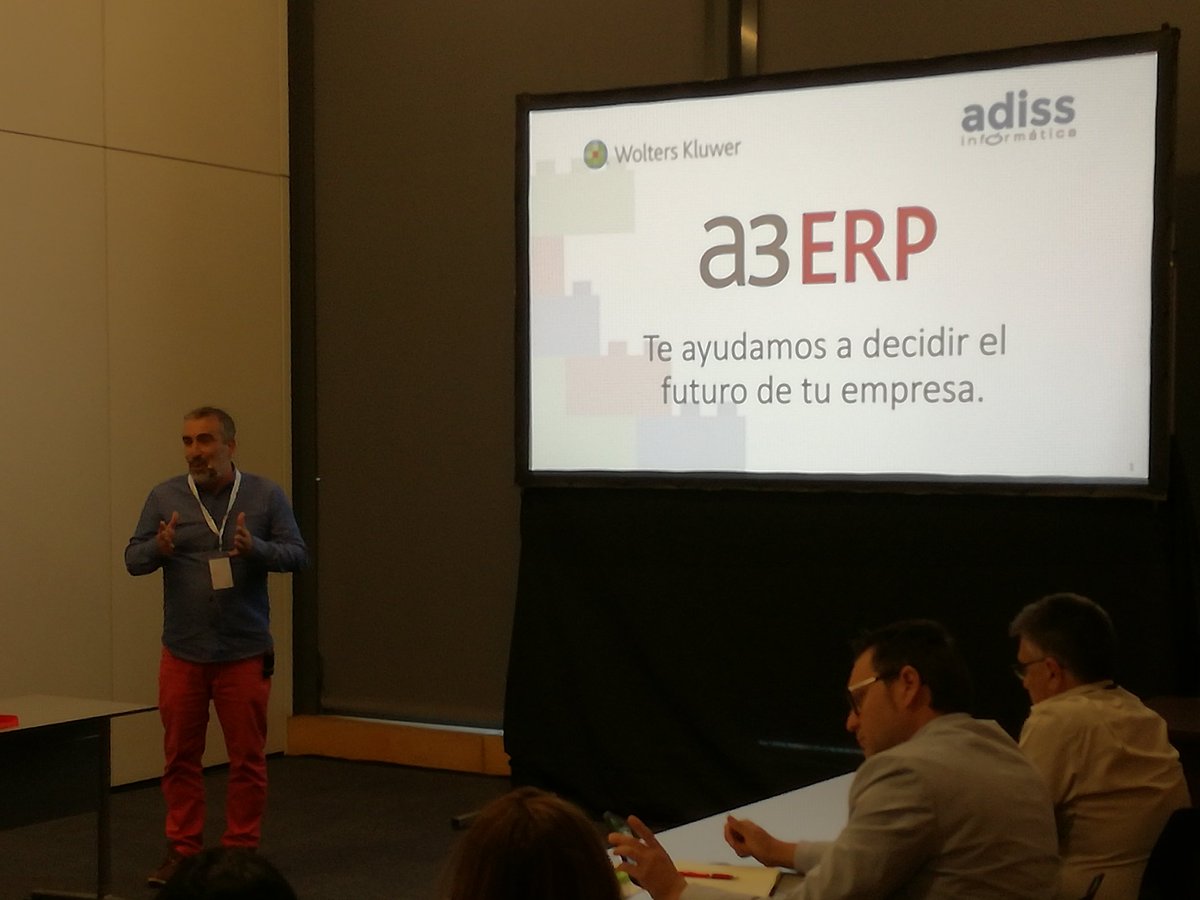 jesusgalvarez's tweet image. En #Madrid y en el ERP Day con @LaNeurona_com presentando nuestra solución #a3ERP para #pymes de la mano de nuestro partner Gold @ADISSInforma 
Una de las mejores opciones del mercado para ganar productividad en la gestión empresarial.
@WKPymes @WKAsesores