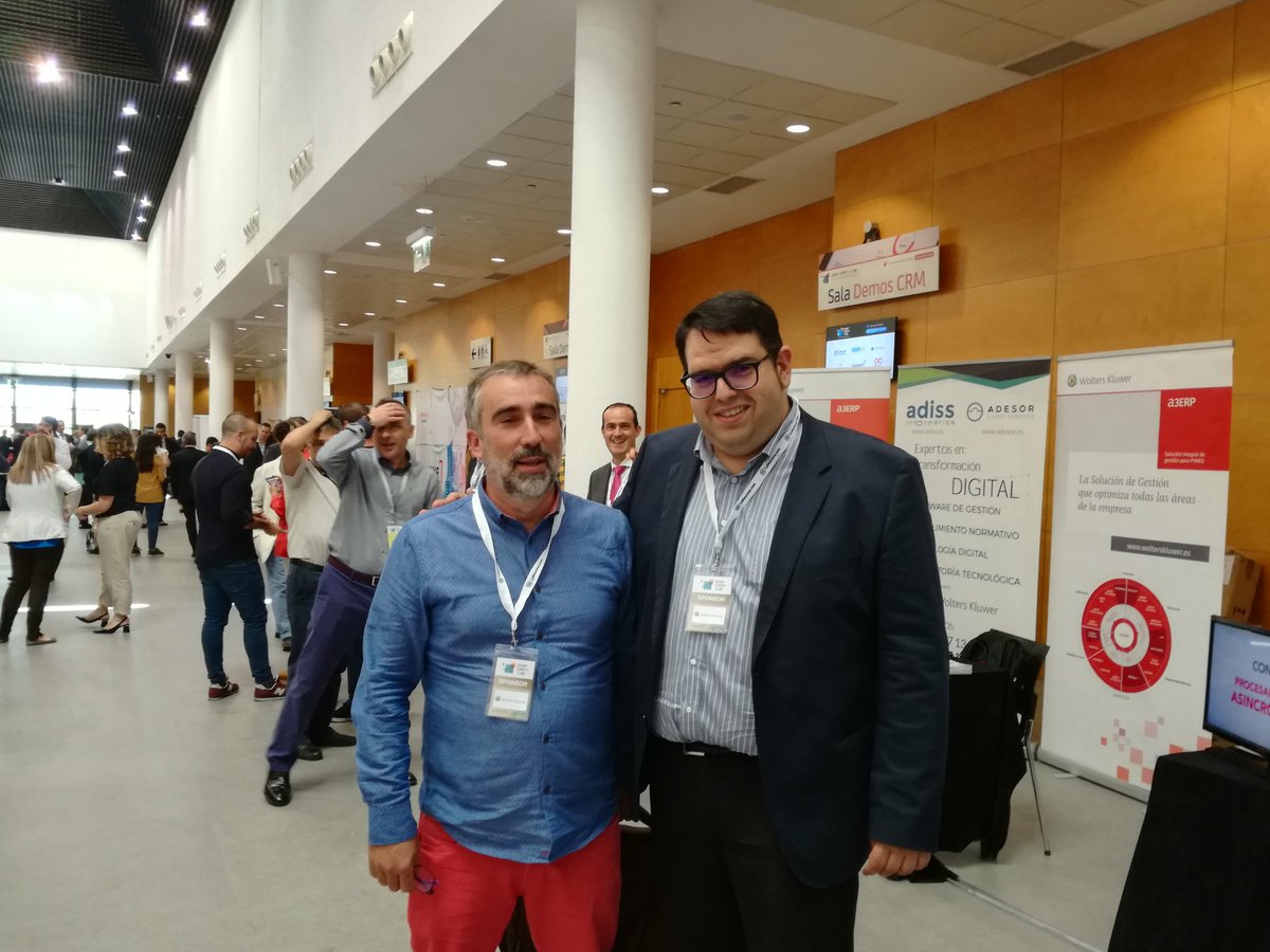 jesusgalvarez's tweet image. En #Madrid y en el ERP Day con @LaNeurona_com presentando nuestra solución #a3ERP para #pymes de la mano de nuestro partner Gold @ADISSInforma 
Una de las mejores opciones del mercado para ganar productividad en la gestión empresarial.
@WKPymes @WKAsesores