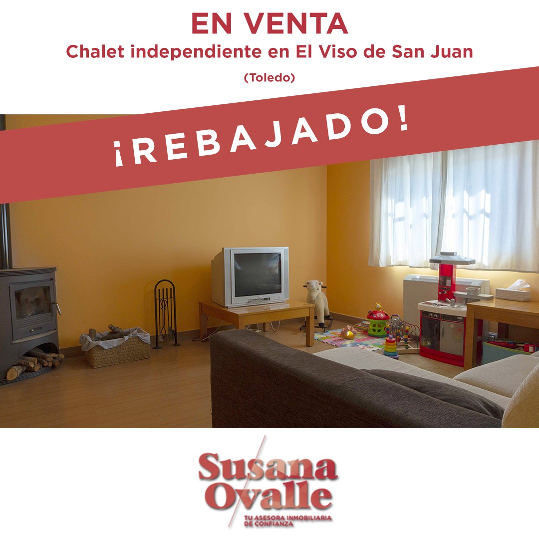 sovallemateo's tweet photo. ¡REBAJADO! #Chalet independiente a la venta en #ElVisodeSanJuan, #Toledo. Vivienda de 2 plantas con cocina, salón-comedor, 4 dorm., 2 baños, almacén y porche + parcela 516m2, #piscina, barbacoa, huerto y cocina exterior con almacenaje. Visitas: 662 038 621 https://t.co/fvPdfIuj51 https://t.co/JJQCsvREZO
